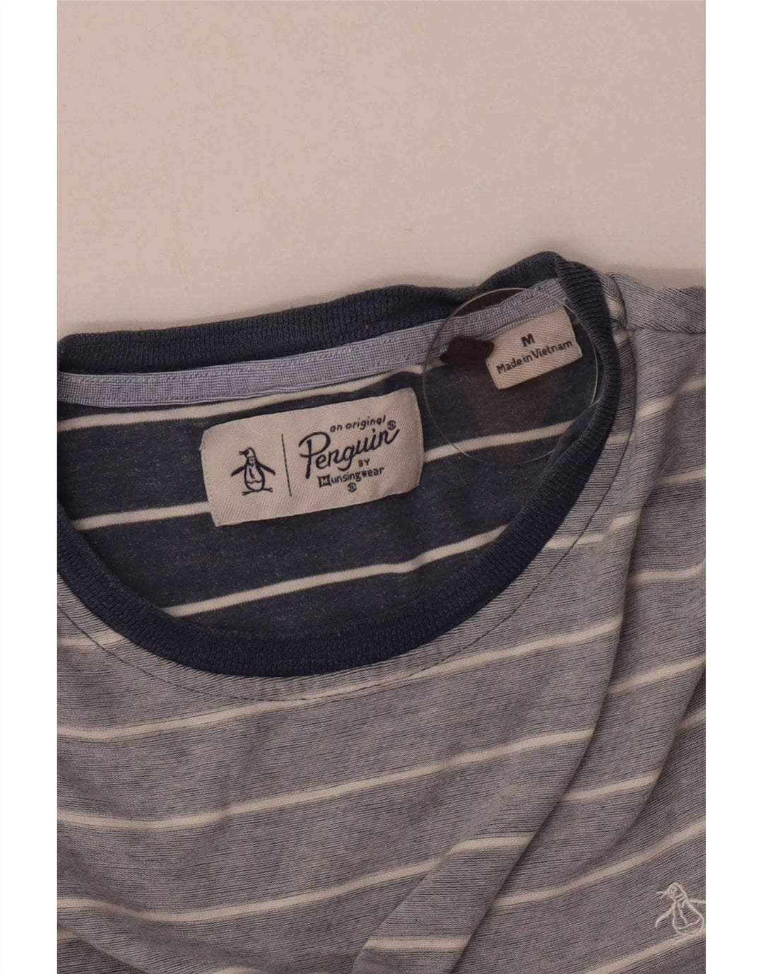 Penguin T-Shirt Homme Bleu Moyen Rayé