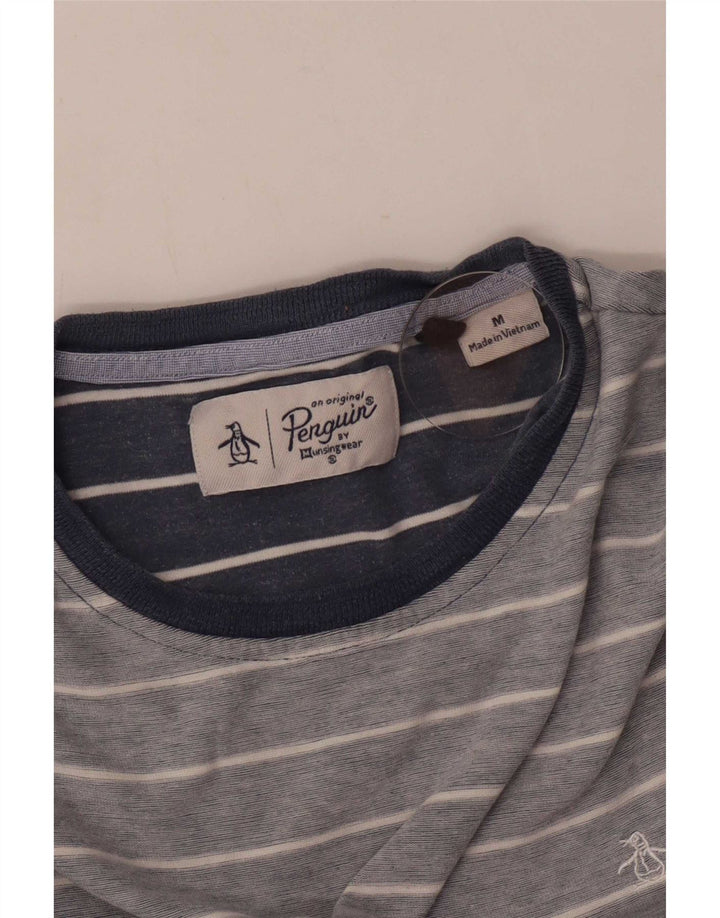Penguin T-Shirt Homme Bleu Moyen Rayé