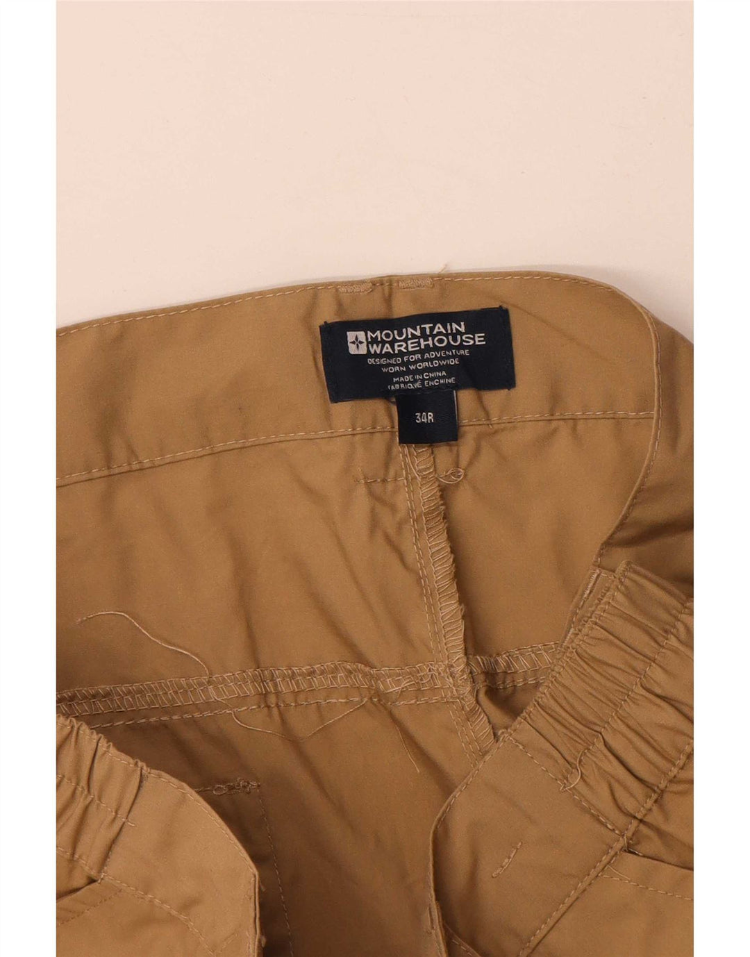 Mountain Warehouse Pantalon cargo droit pour homme W34 L33 Marron Polyester