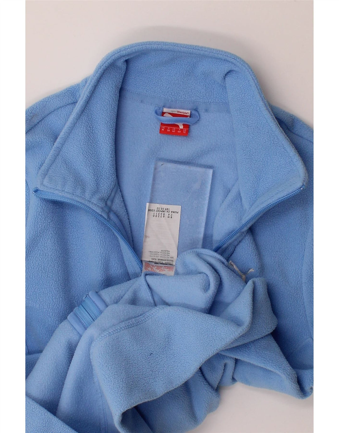 PUMA Womens Fleece Jacket UK 12 Medium Blue Polyester Vintage Puma and Second-Hand Puma from Messina Hembry 