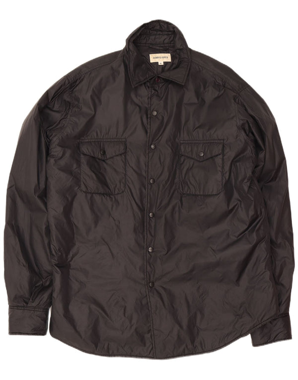 Alberto Aspesi Veste Bomber Homme UK 42 XL Noir Polyamide