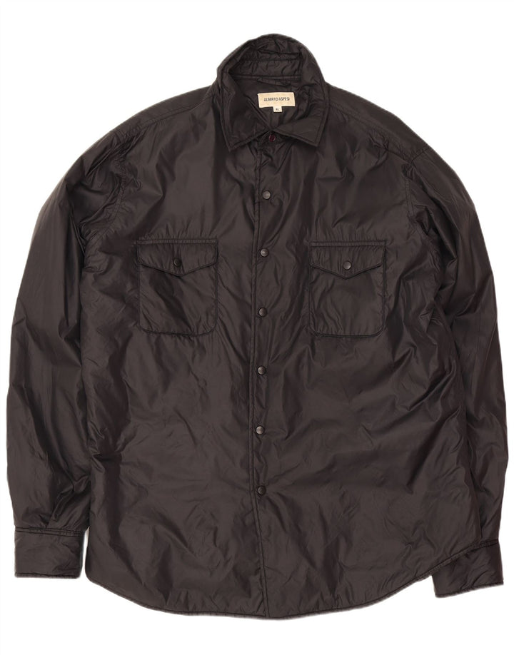 Alberto Aspesi Veste Bomber Homme UK 42 XL Noir Polyamide