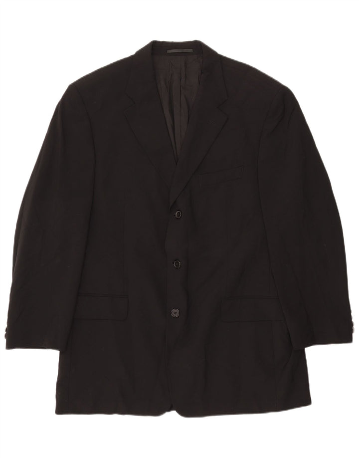 HUGO BOSS Veste Blazer 3 Boutons Homme EU 54 2XL Noir Laine