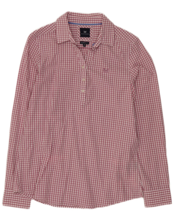 Crew Clothing Chemise pull coupe classique pour femme UK 10 Petit vichy violet