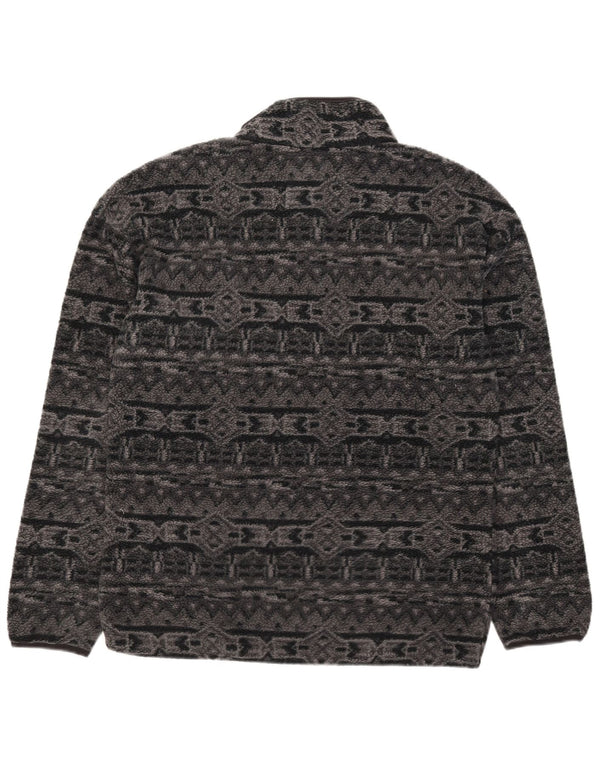 Columbia Pull Polaire à Col Boutonné Homme Gris Moyen Géométrique Polyester