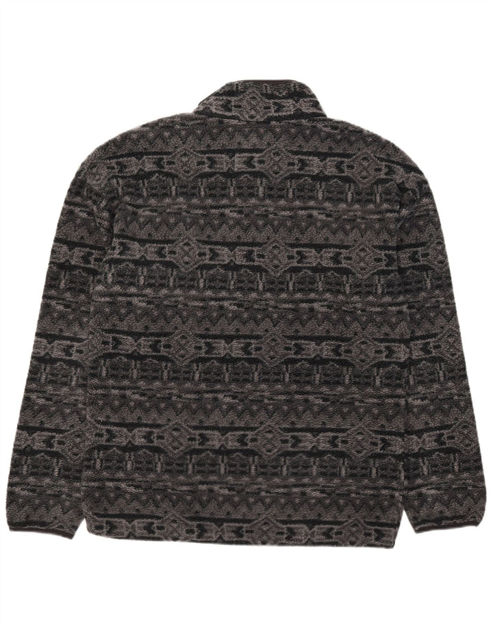 Columbia Pull Polaire à Col Boutonné Homme Gris Moyen Géométrique Polyester