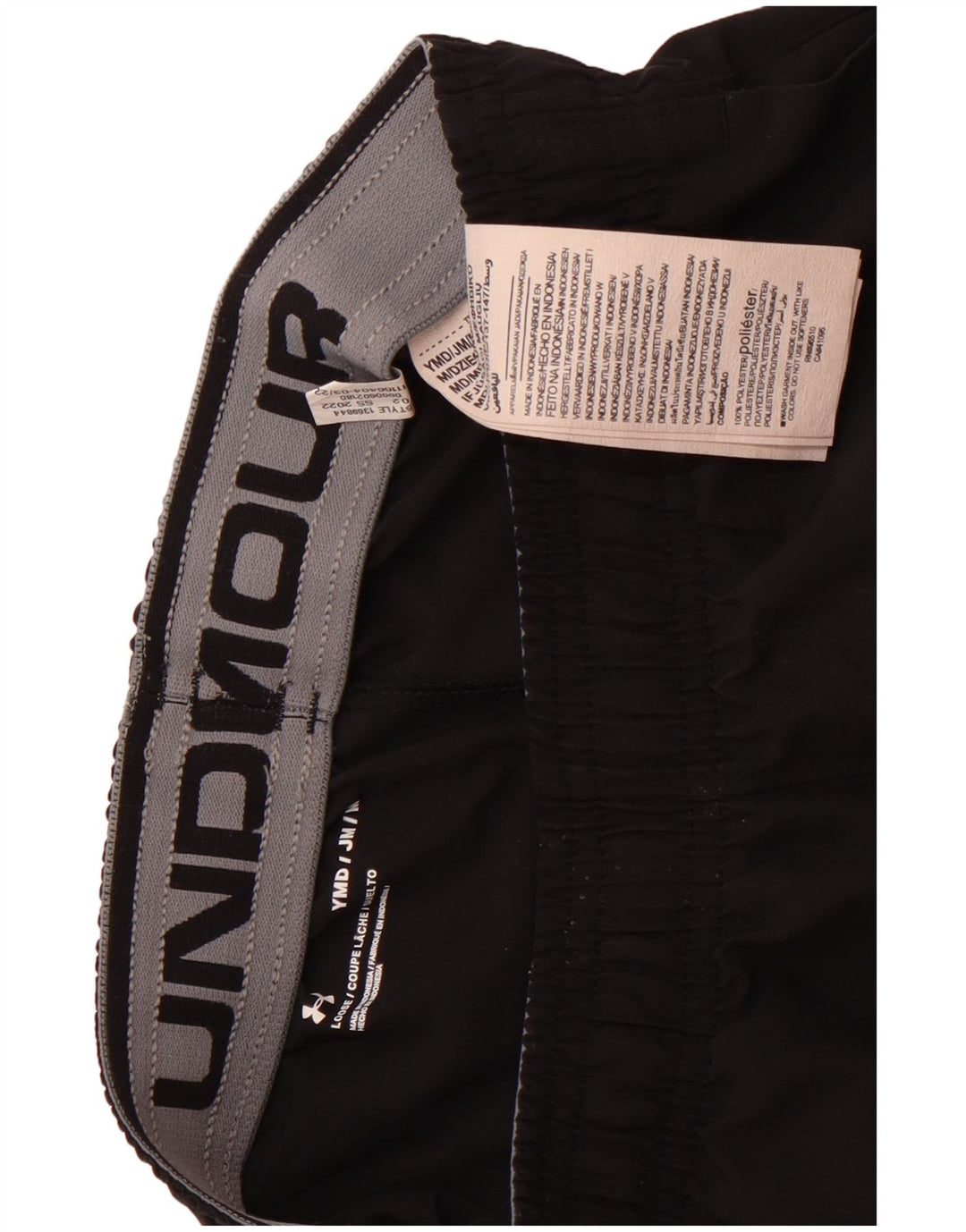 Under Armour Short de sport coupe ample graphique pour garçon 9-10 ans Noir moyen