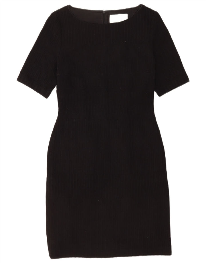 Hugo Boss Robe fourreau pour femme UK 12 Medium Noir Rayé