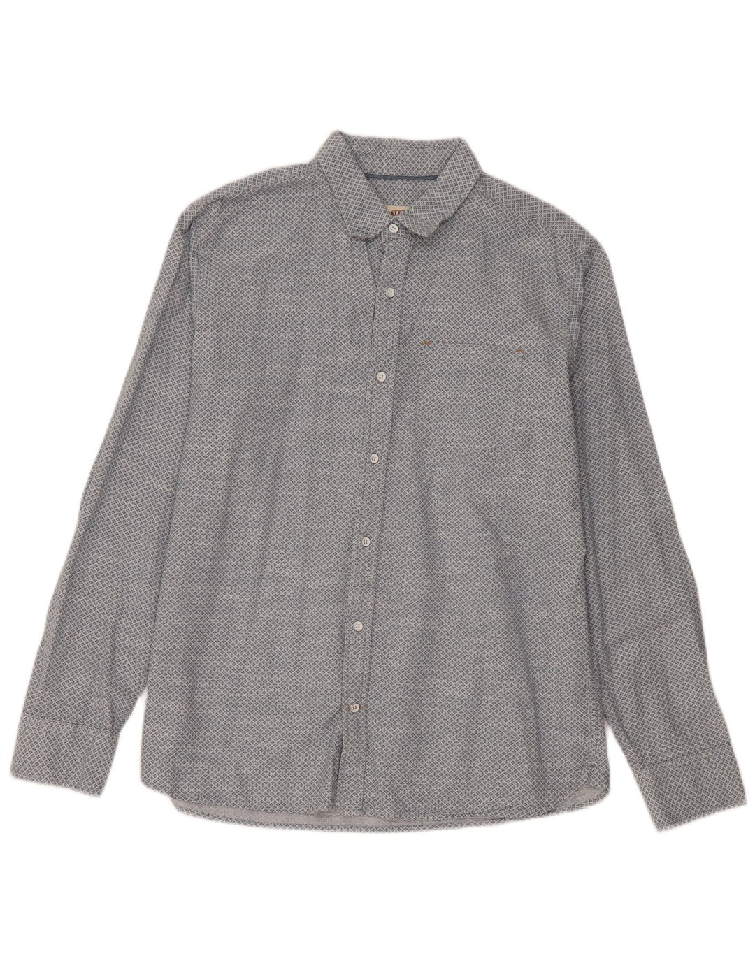 Chemise Homme Fat Face Large Bleu Géométrique Coton