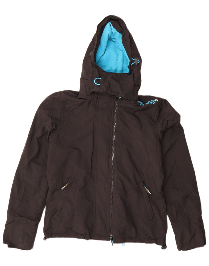 Superdry Veste coupe-vent à capuche Windcheater pour homme UK 38 Medium Noir