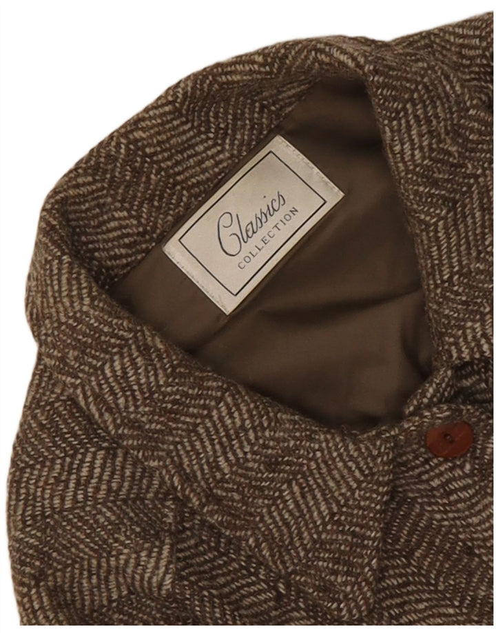 Classics Veste blazer à 5 boutons pour femme UK 14 Grand chevrons kaki