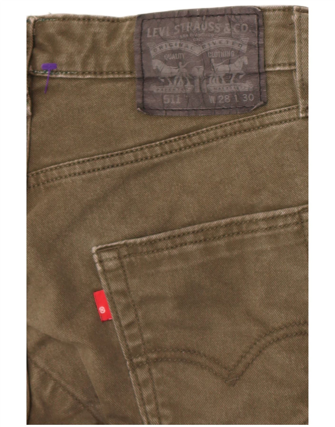 Levi's Jean Slim 511 Homme Vert W28 L26 Coton