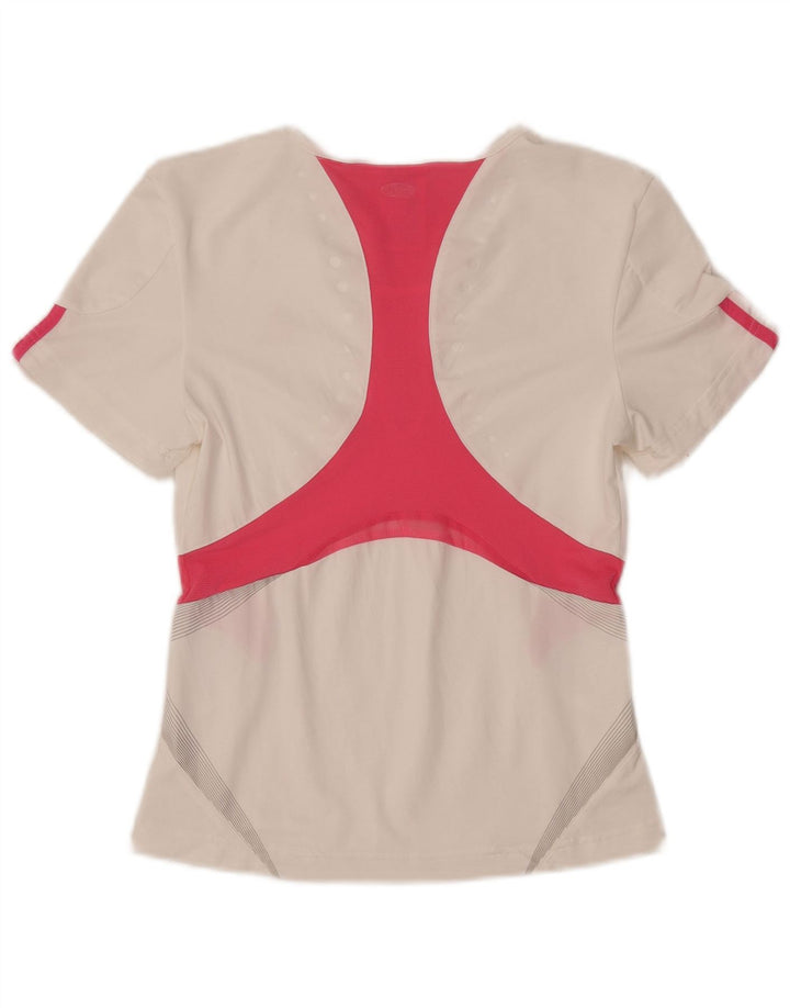 Adidas Clima 365 T-Shirt Top UK 12 Medium Blanc Colorblock