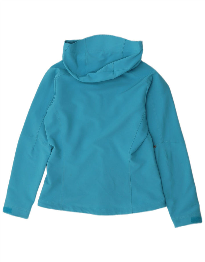 Patagonia Veste coupe-vent à capuche pour femme UK 14 Medium Turquoise Polyester