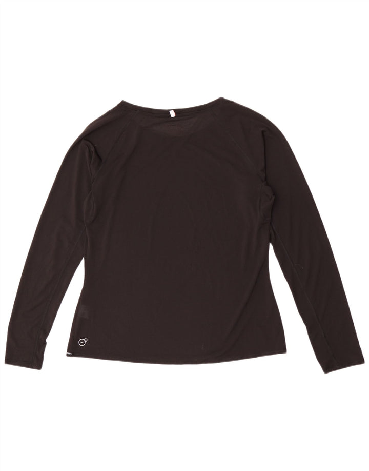Puma Haut à manches longues pour femme UK 16 Large Noir Polyester