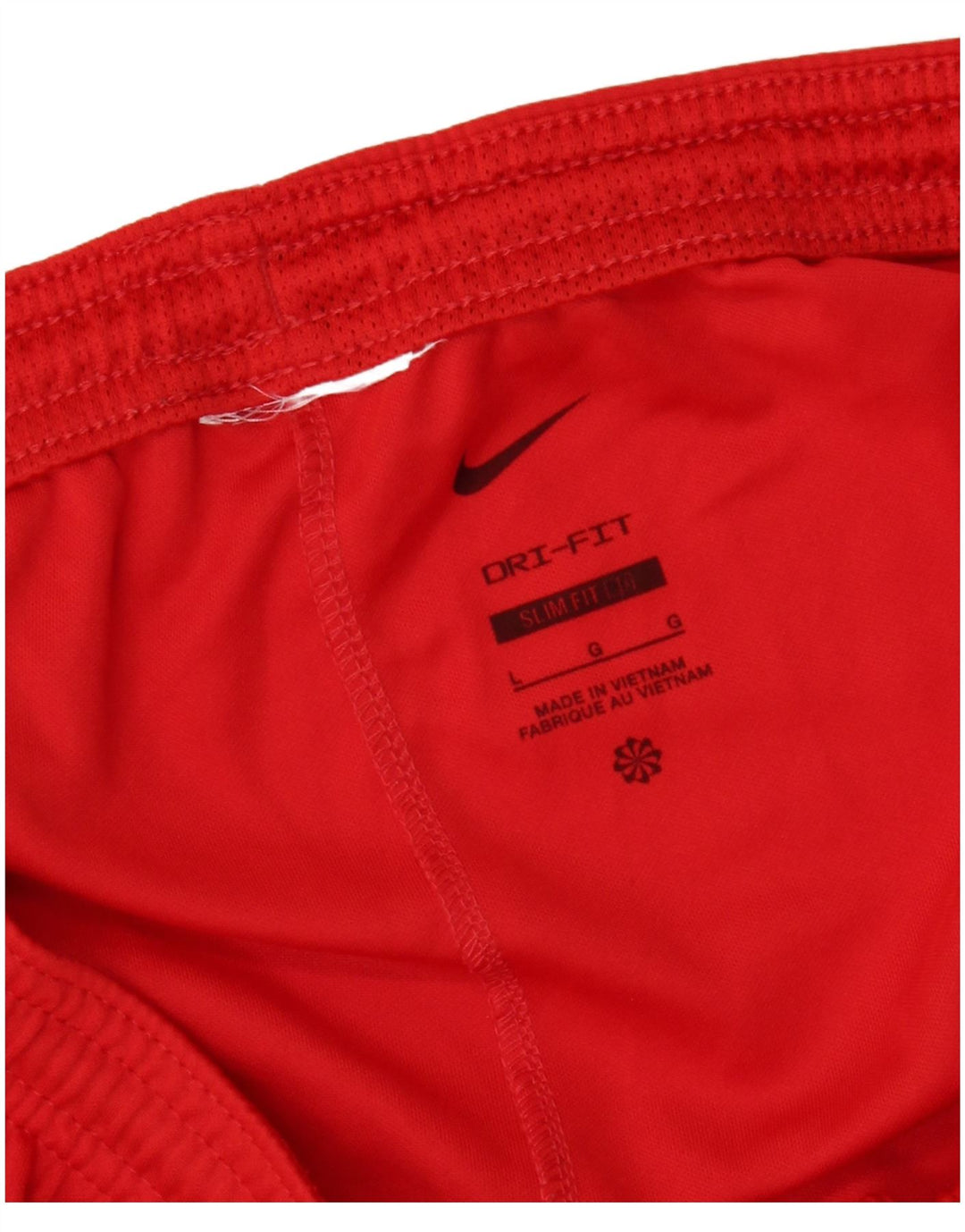 NIKE Short de sport Dri Fit Slim Fit pour homme, grand color block rouge