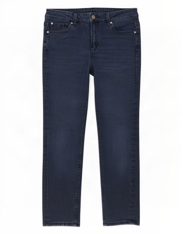Marks & Spencer Jean court pour femme UK 14 Large W30 L25 Bleu marine Coton