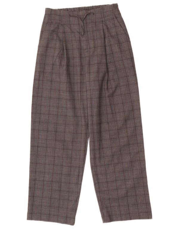 Pantalon Chino Coupe Ample Fille Zara 13-14 ans W25 L26 Gris Pied-de-Poule