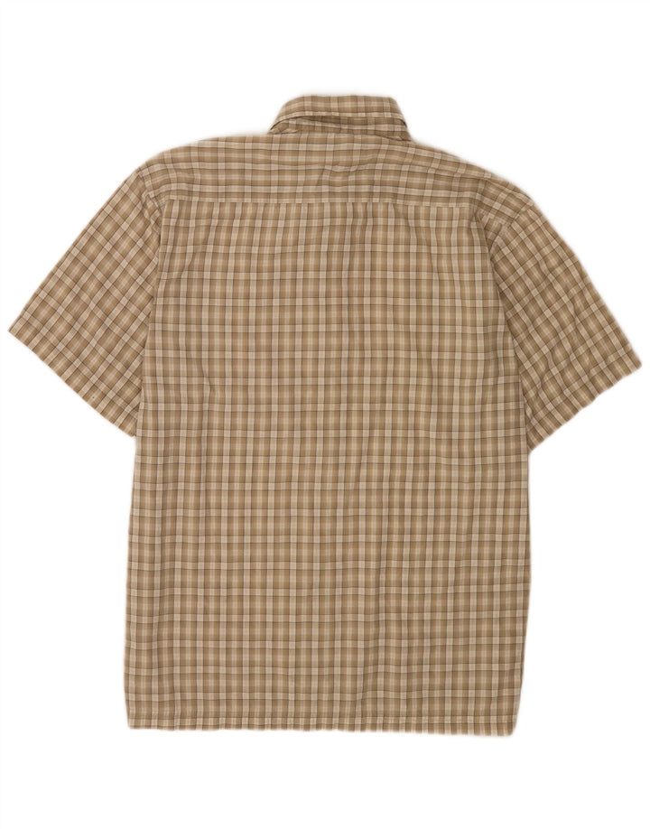 Columbia Chemise à Manches Courtes Homme Coupe Regular Coton à Carreaux Beige Moyen