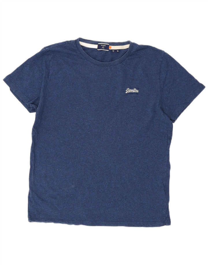 Superdry T-Shirt Homme Top XL Bleu Marine Coton