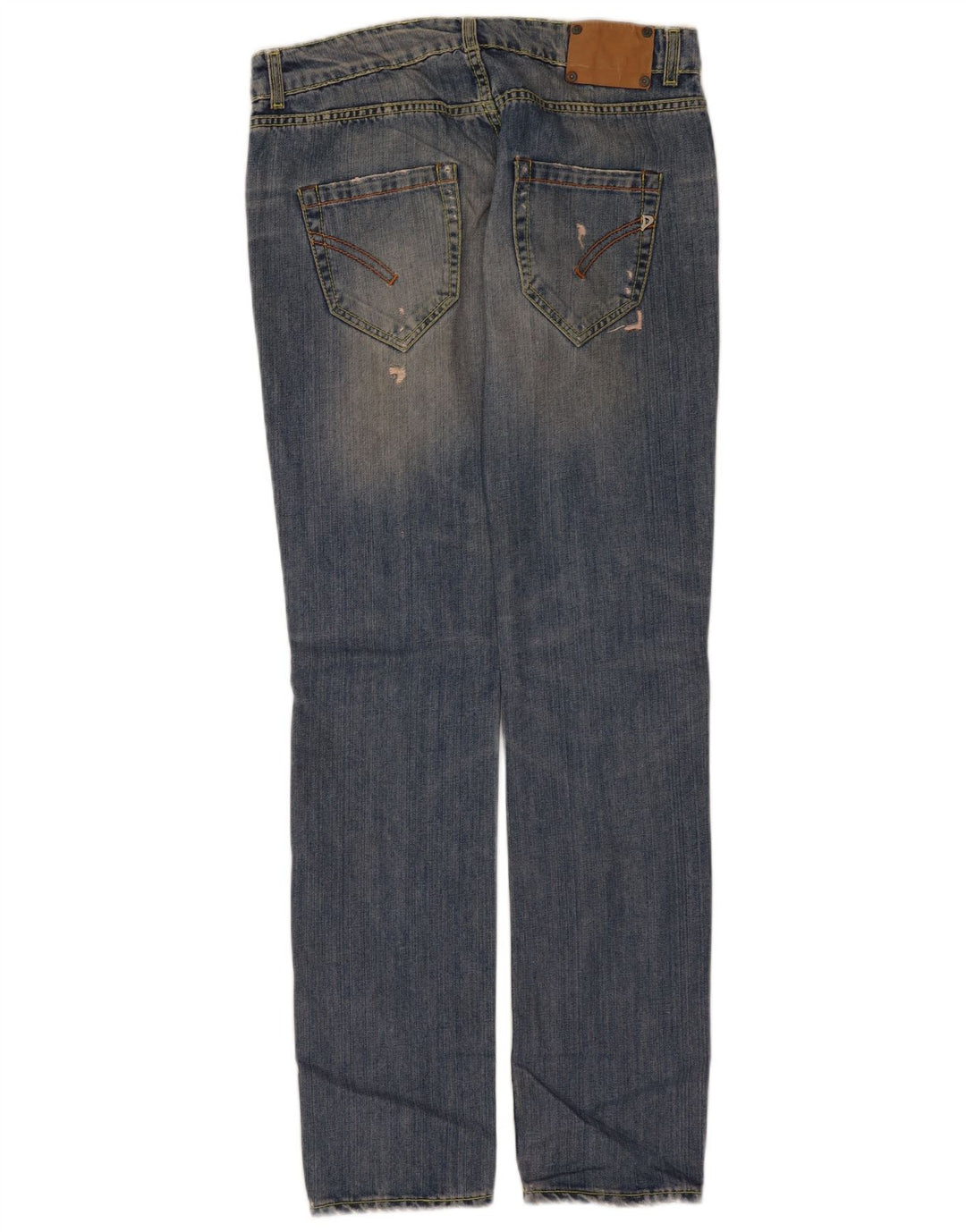 Dondup Jean droit vieilli femme W30 L34 coton bleu