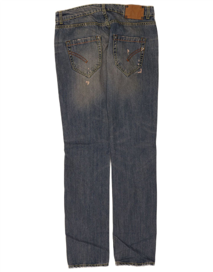 Dondup Jean droit vieilli femme W30 L34 coton bleu