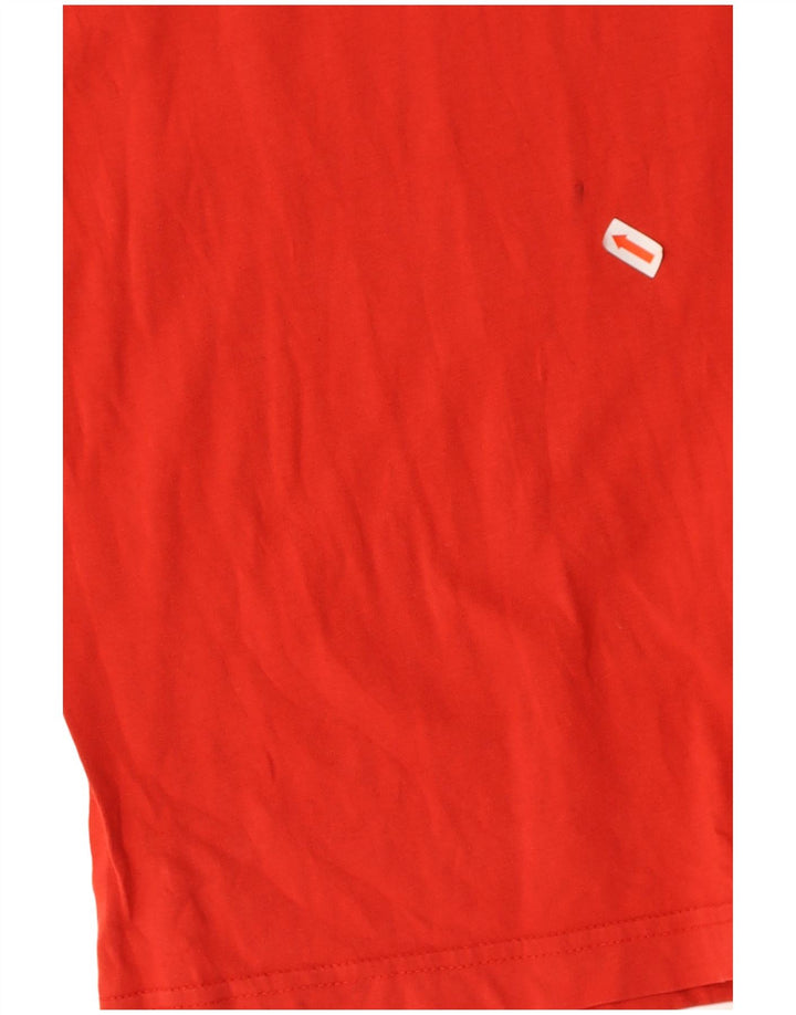 PUMA Mens Graphic T-Shirt Top Medium Red Cotton
