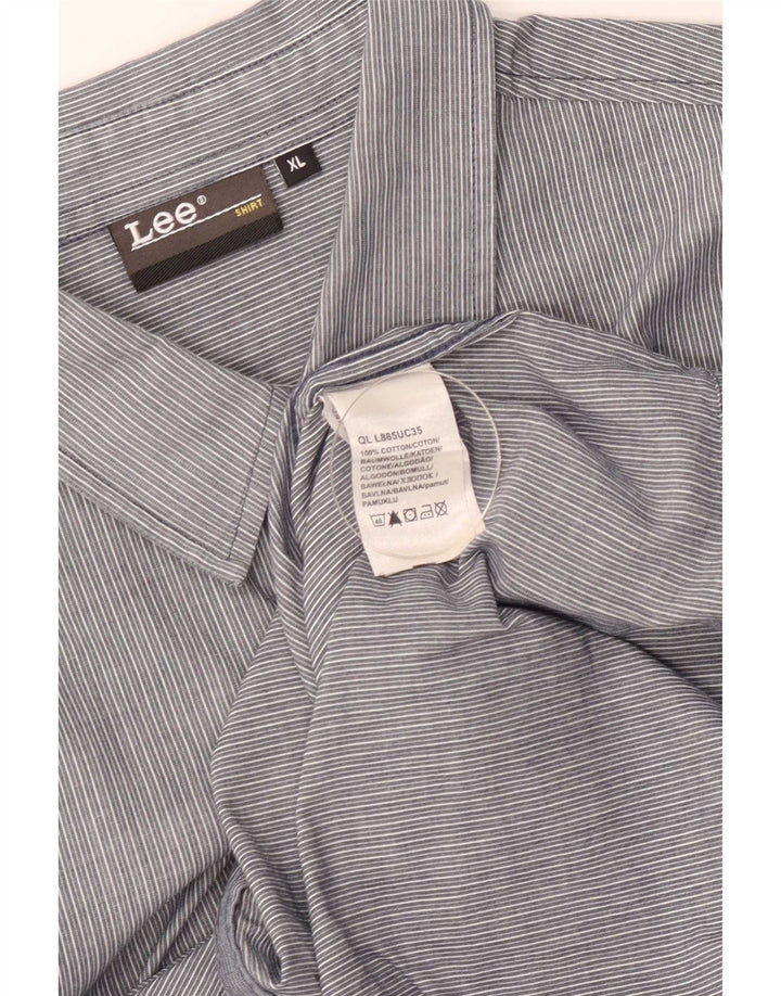 Lee Chemise Homme XL Gris Rayure Coton