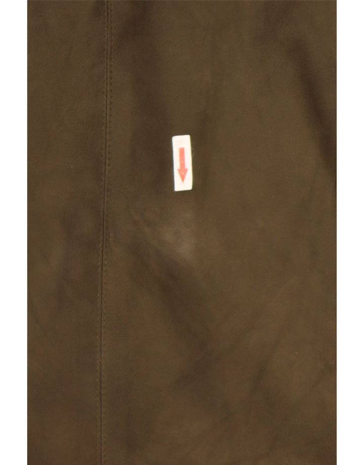 Talenti Manteau en cuir pour femme UK 18 XL Cuir kaki