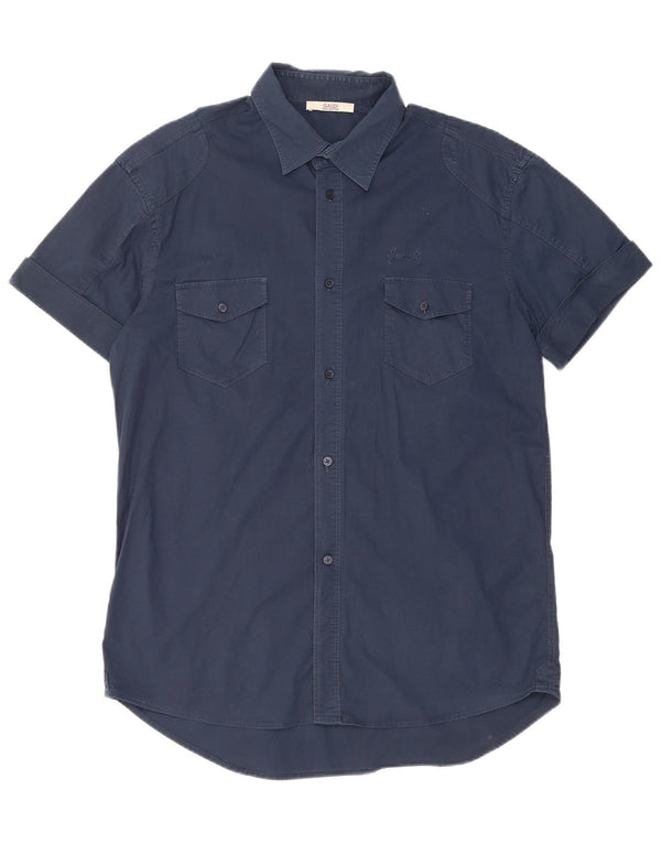 Chemise à manches courtes femme Gaudi grand coton bleu marine