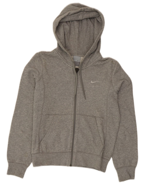 Nike Pull à capuche zippé surdimensionné pour femme UK 6/8 XS Gris