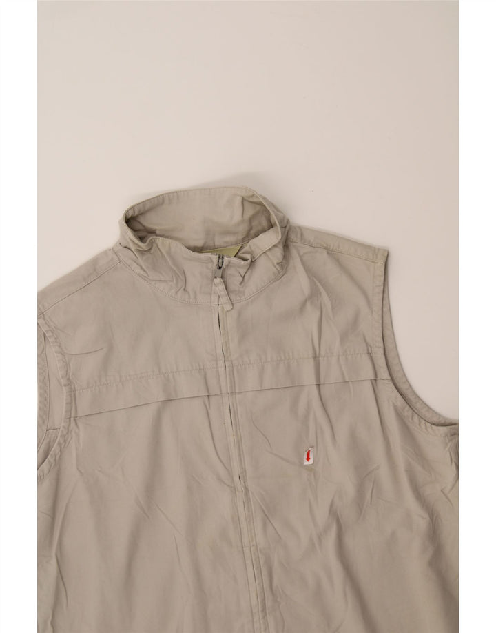 EDDIE BAUER Womens Gilet UK 10 Small Beige Cotton Vintage Eddie Bauer and Second-Hand Eddie Bauer from Messina Hembry 