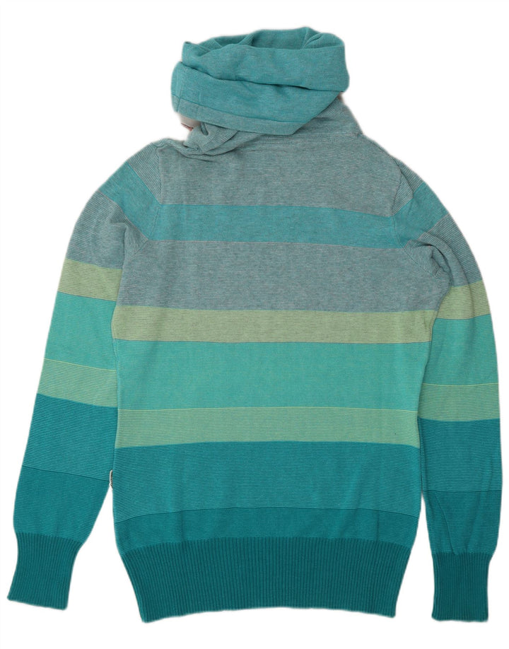 Kappa Pull Col Roulé Homme Bleu Moyen Rayé Coton