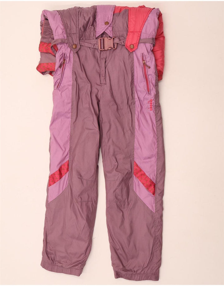 Diadora Combinaison de ski pour femme UK 10 Small Violet Colourblock Polyester