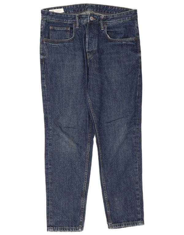 Zara Jean fuselé pour homme EU 42 Large W32 L28 Bleu