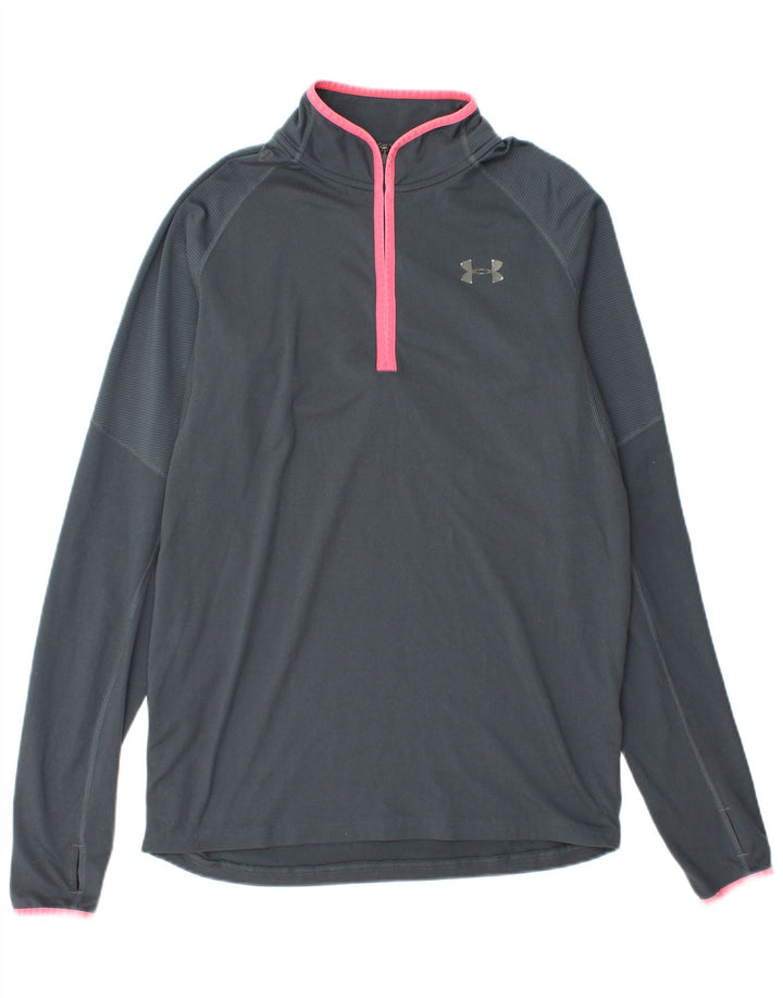 Under Armour Haut de Survêtement Zip Neck Pullover Homme Gris Moyen