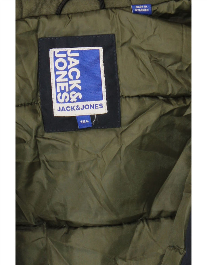 Jack & Jones Parka à capuche garçon 13-14 ans bleu marine