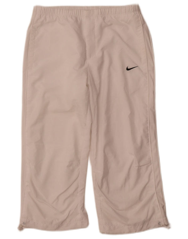 NIKE Pantalon de survêtement Capri pour femme UK 8/10 Petit Blanc Sports