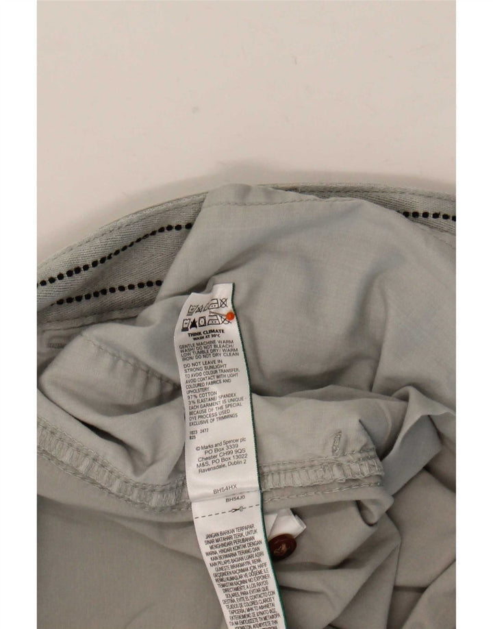 Marks & Spencer Short Chino pour Femme UK 16 Large W36 Coton Gris