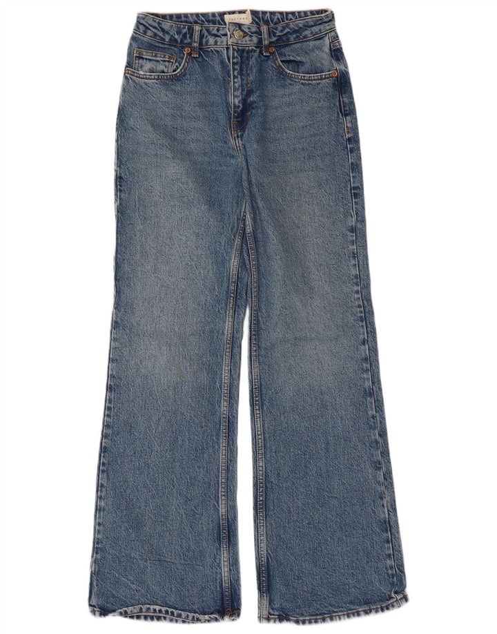 Topshop Jean évasé décontracté pour femme W26 L30 Bleu Coton