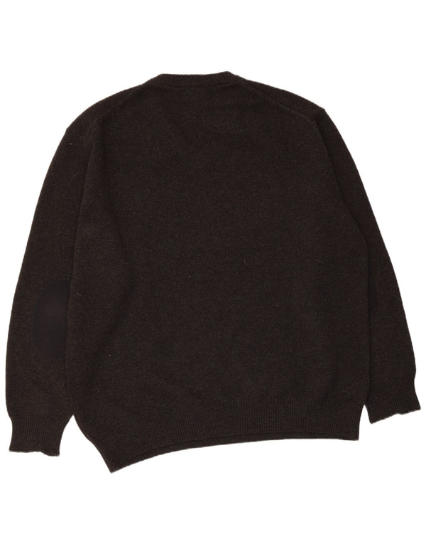 Fred Perry Pull col V pour homme en laine grise Taille L
