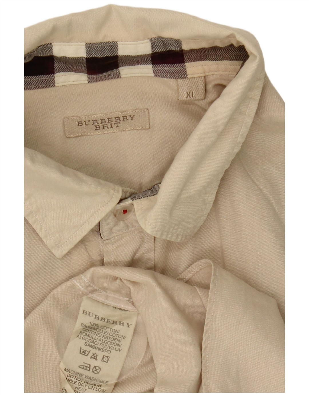 Burberry Chemise Homme XL Coton Beige