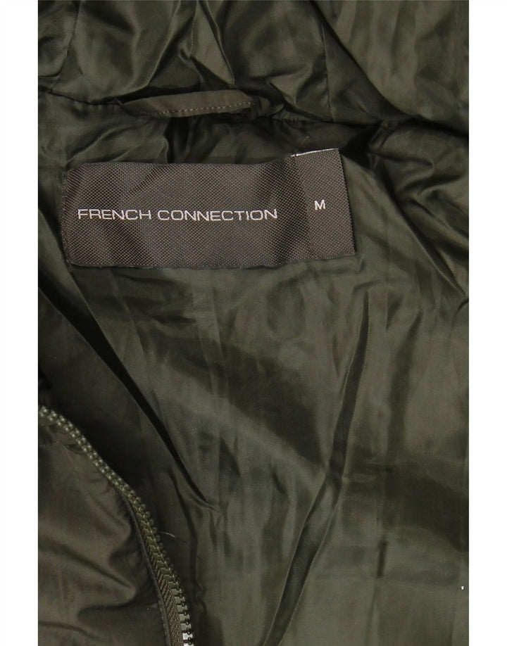 FRENCH CONNECTION Manteau matelassé à capuche pour homme UK 38 Kaki moyen