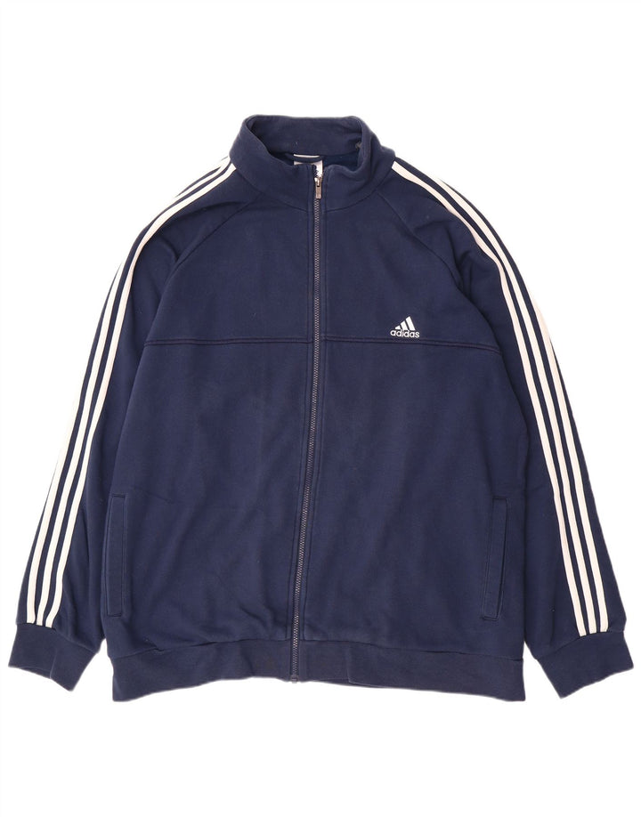 ADIDAS Veste de survêtement Climalite pour homme UK 52/54 2XL Bleu marine Coton