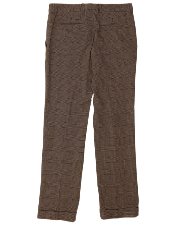 Zara Pantalon de costume droit pour homme EU 44 Large W34 L34 Gris à carreaux Polyester