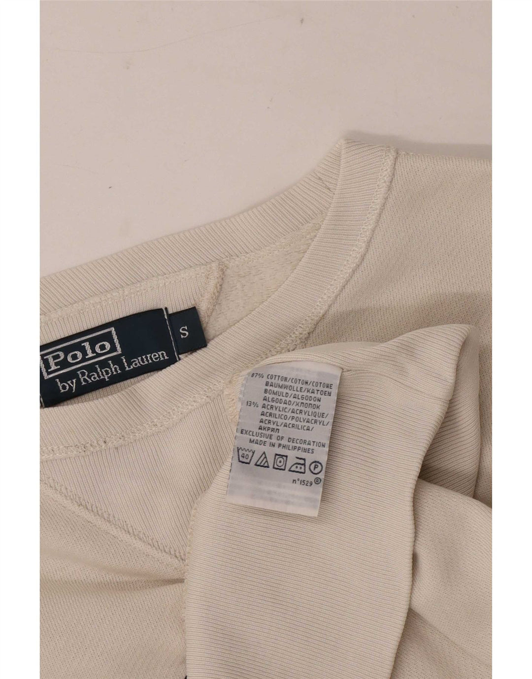 Polo Ralph Lauren Sweat-shirt graphique pour homme, petit, blanc cassé