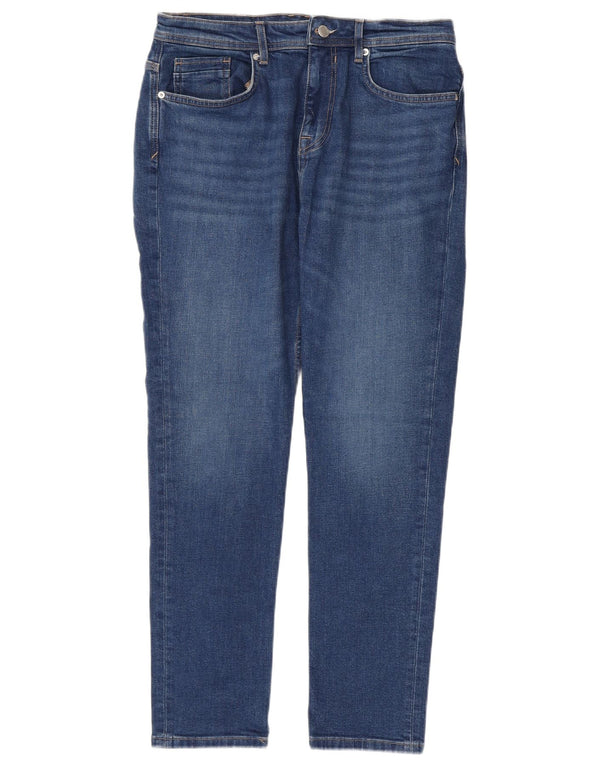 Zara Jean Slim Homme EU 42 Large W32 L29 Bleu Coton