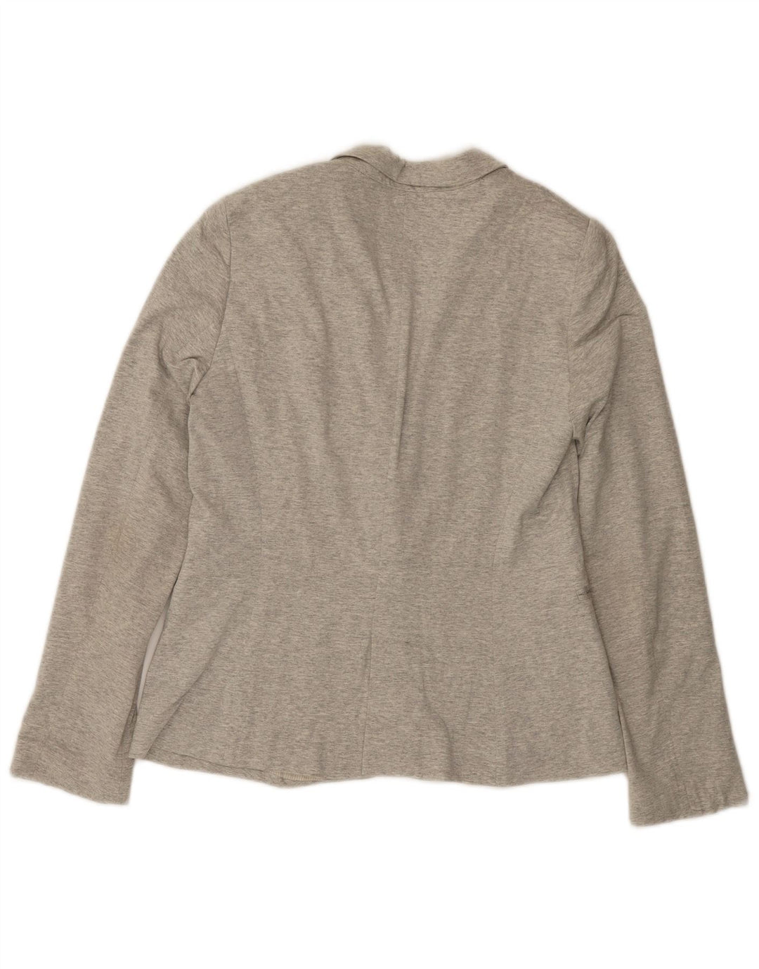 Zara Womens 1 Button Blazer Jacket UK 14 Large Gris Moucheté Coton