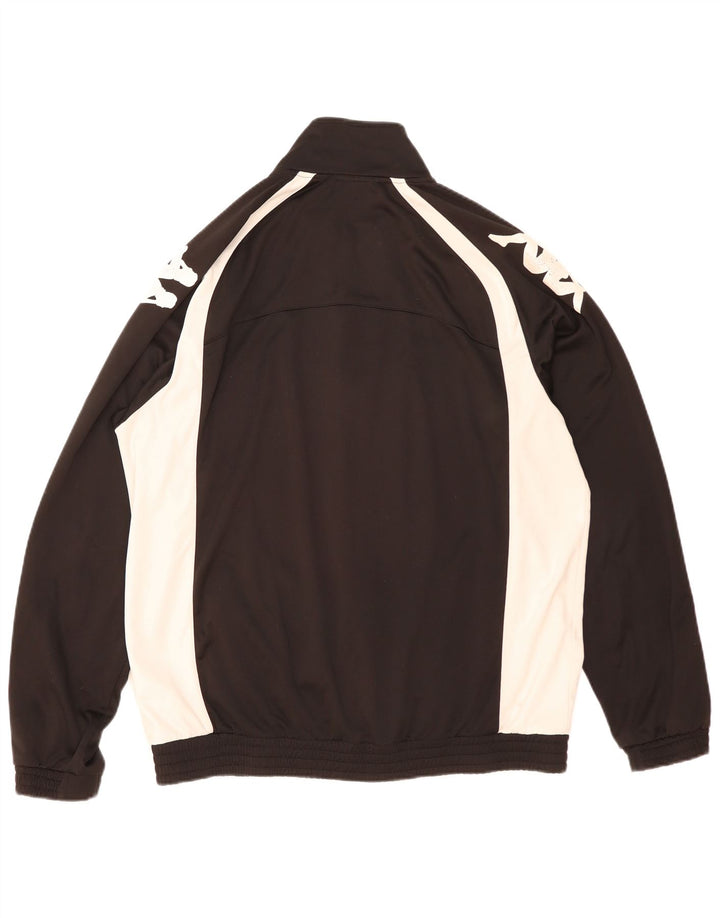 Kappa Veste de survêtement graphique pour homme 2XL Noir Colorblock Polyester