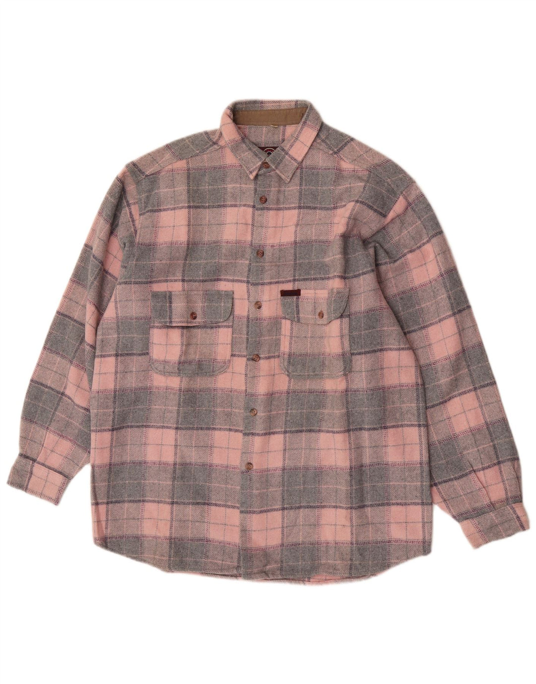Invicta Chemise en flanelle pour homme à grands carreaux roses en polyester